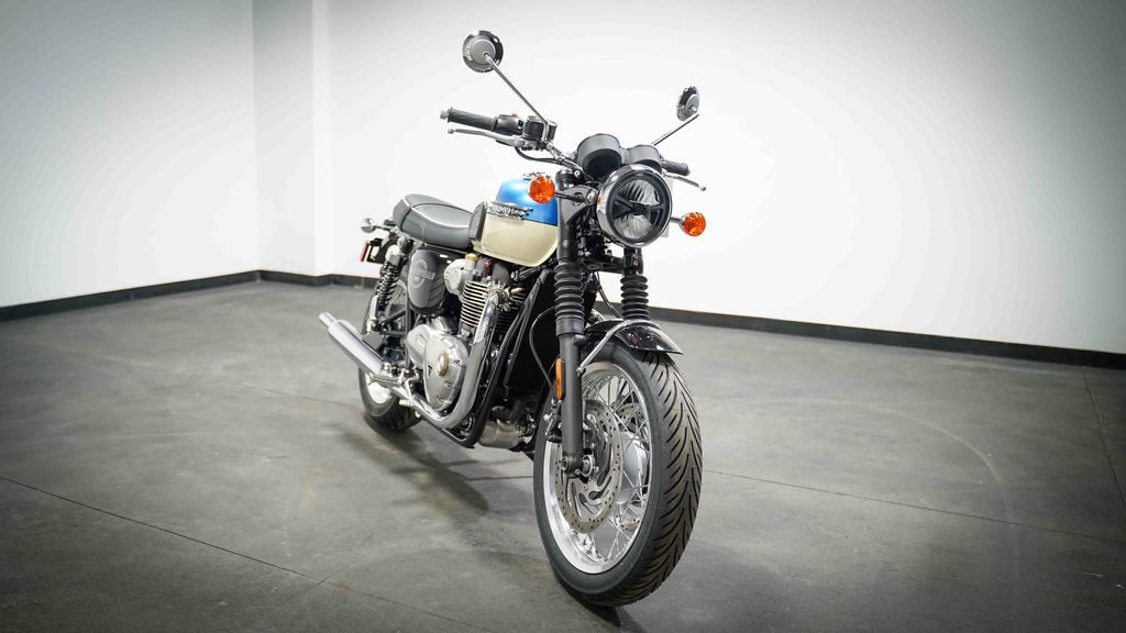 New Triumph Bonneville T120 Aegean blue 2026