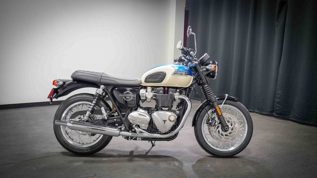 New Triumph Bonneville T120 Aegean blue 2026