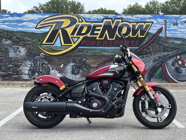 2025 Indian Motorcycle® 101 Scout® Sunset Red Metallic with Graphics