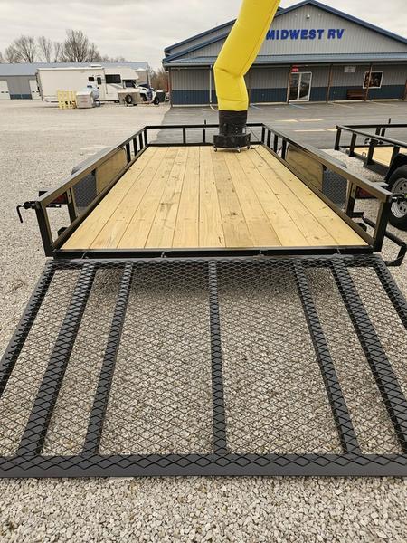2025 Lone Wolf Trailer Company 83 x 18 Tandem Axle Tube Rail
