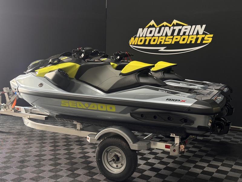 Bio Mega Rxp Ice Pearls 2026 Sea-Doo RXP-X™ 325 iBR Ice Metal / Manta Green | Mountain Motorsports
