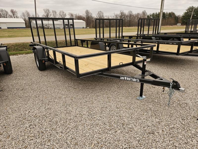 2025 Lone Wolf Trailer Company 83 x 16 Tandem Axle Tube Rail
