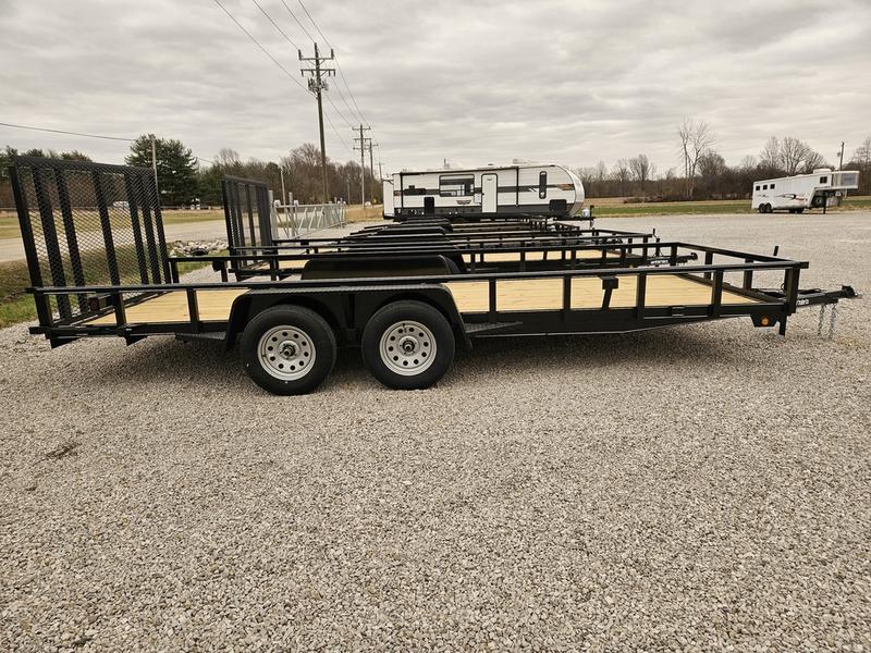 2025 Lone Wolf Trailer Company 83 x 18 Tandem Axle Tube Rail