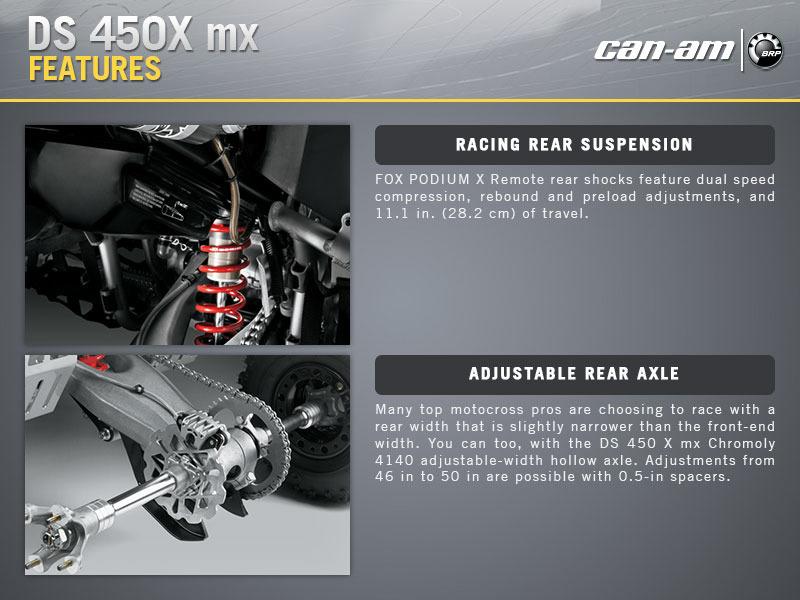 2015 Can-Am® DS 450™ X® mx Base | Bradford Marine & ATV